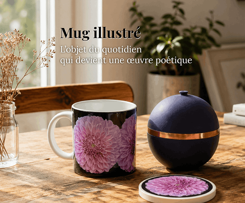 Mug illustré poétique CreateJune ambiance douce